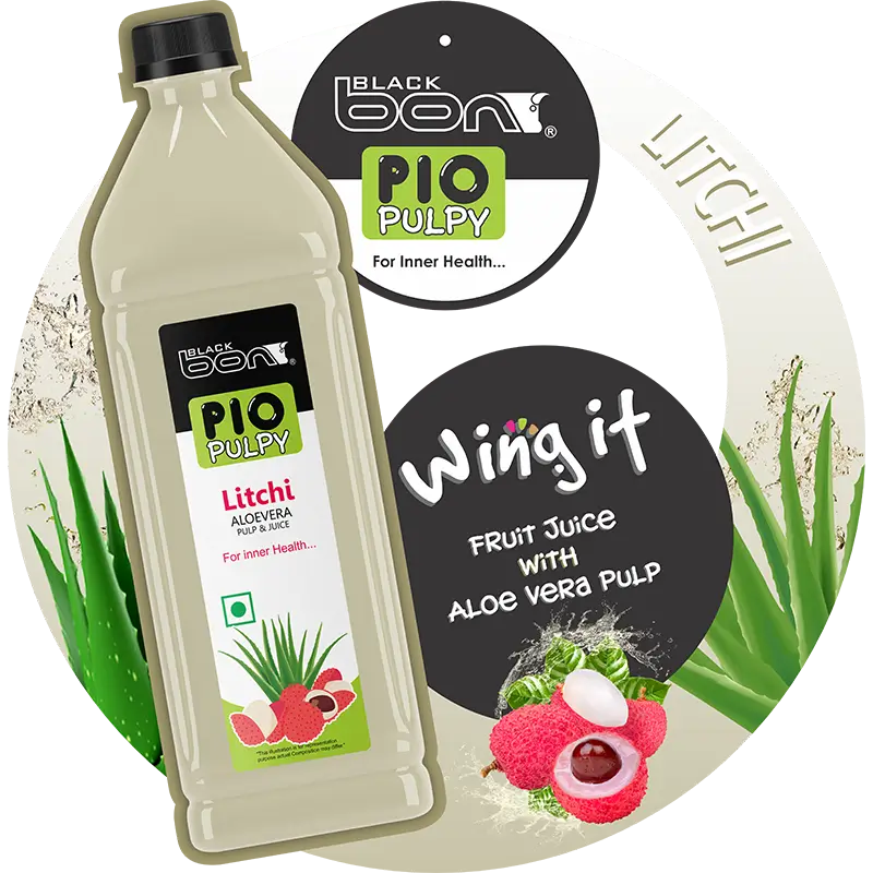 Blackbon Pio Pulpy Litchi Aloe Vera Pulp & Juice