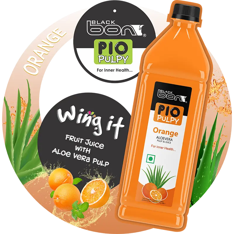 Blackbon Pio Pulpy Orange Aloe Vera Pulp & Juice